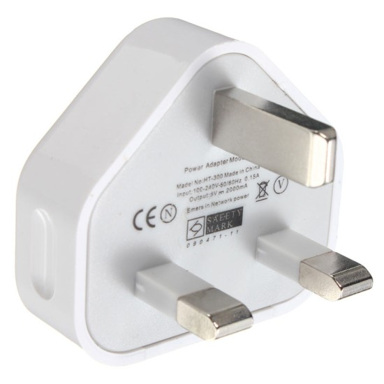 3 Pin Plug only for Apple iPhone, iPad and iPods Main Charger
