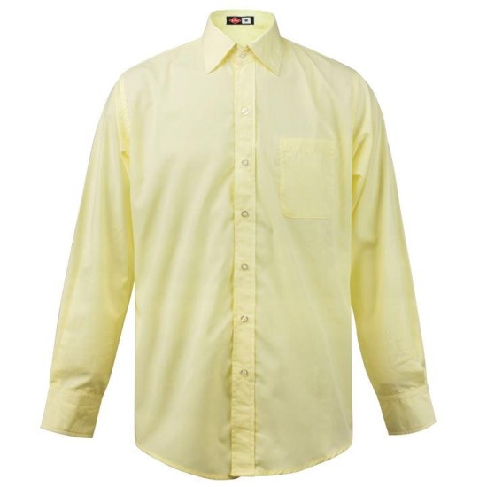 Lee Cooper Long Sleeve Pocket New Shirt for Men - Size large, Yellow