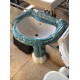 Top Anchor Ceramic Flower painted big Sink with the stand blue